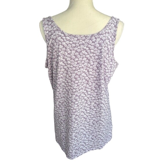 Duluth Trading Mushroom Floral Tank Top Women's Plus Size XXL Lavender Purple - Picture 14 of 14